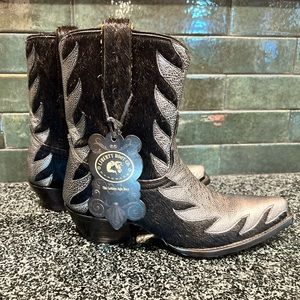 Liberty Boot Co Silver Black cowboy/western boot SZ 7